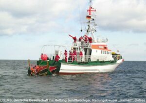 rescue path on boat far